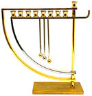 Vg Judaica 24kt Gold Moveable Hanukkah Menorah Judaism Israel Jewish Hebrew Nice