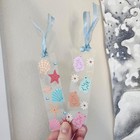 Gummy Bear Print Funny Bookmark Ribbon Bow Clear Acrylic Coquette Bookish Gift