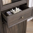 Storage Cabinet With Glass Doors  Shelves  And Drawers