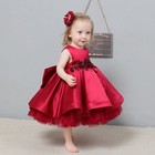 Casual All-match Baby Girl Red Princess Dress Party Dress Christmas