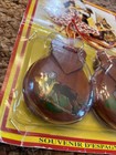Vintage Hand Painted Wooden Castanets From Spain Bullfighter  Tasseled  Set Of 2