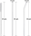 Reusable Glass Straws Set  4-piece Drinking Straws With Cleaning Brush  10  X 10
