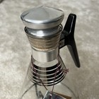 Vintage Inland Glass Carafe And Warmer Set-silver-mid Century Modern-vtg-mcm-euc