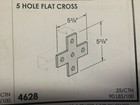 5-hole Flat Cross Splice Plate Cross Fitting For Unistrut Channel  4628 P1028