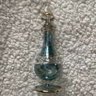 Vintage Egyptian Style Art  Glass Perfume Bottle  Hand Blown Glass 7 5    Tall