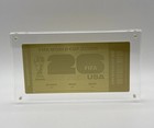 2026 Fifa World Cup Can Mex Usa Souvenir Gold Metal Ticket In Acrylic New In Box