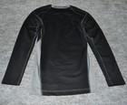 Nike Pro Combat Shirt Mens Medium Black  Gray Hyperwarm Lite Compression Dri Fit