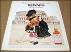 1967 Dewar s White Label Whisky Print Ad Advertisement Rome Colosseum Vintage