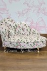      Brand New Vintage-style Miniature Pink Floral Chaise Lounge Jewelry Box     