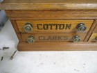 Antique  Oak Spool Thread Cabinet  desk   Clean  Ready To Go 