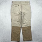 Ll Bean Briar Pants Mens 38x32 Beige Canvas Brush Guard Double Knee Hunting West