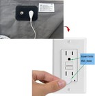 13  Silver Fiber With Connection Cord Cable Grounding earthing Sheet King queen