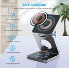 3-in-1 Foldable Magnetic Wireless Iphone Iwatch Airpods Charger  stand X55