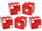 Set Of 5 Authentic Las Vegas Casino Table-played 19mm Craps Dice With Matchin   