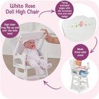 Badger Basket Doll High Chair With Padded Seat For 18-inch Dolls     White rose De
