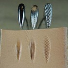 Steel Craft Japan - Thumb Print Stamps  3-piece Set  Leather Stamping Tools 