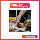 Jetkong 2 Pcs 12-inch Kitchen Tweezers Fine Tweezer Tongs  Extra-long Stainless