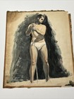 Antique Painting Man Men Lot Of 5 Model Mystery Illustration 1930   s 1940   s Old
