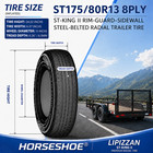 2 St175 80r13 8pr 97 93m Trailer Tires 175 80r13 Lipizzan St-king Ii 175 80 13