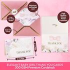 50x Cards Blank thank You Cards With Envelopes And Stickers For Baptism birthday