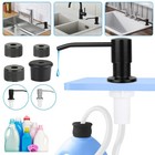 360  black Sink Soap Dispenser Stainless Steel Kitchen Hand Soap Pump Bottle Tube