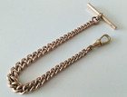 Antique Pocket Watch Chain Rose Gold Curb Link Albert 23 3g Unmarked Rolled 