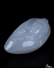 2 2  Blue Chalcedony Hand Carved Crystal Buddha  Crystal Healing