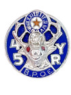 Vintage 45 Years Bpoe Benevolent Protective Order Of Elks Award Pin  sterling