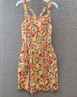 Polo Ralph Lauren Lemon-floral Slub Dress Big Girl 14 Multi Button Front Closure