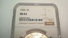 1935 Ngc Ms 63 Peace Dollar  1 Coin White