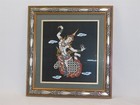 Vintage Painting On Silk Thai Asian Dancing Wall Art Framed 16  Square