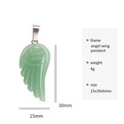 Natural Crystal Angel Wings Pendants Chakra Reiki Healing Gemstone 12pcs 