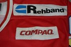 Russia Game Worn Used Goalie Cut Nike 1990s Hockey Jersey