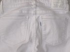 Levi   s Women   s White Denim Skinny Jeans Distressed 5-pocket Button Zip