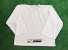 Vintage Nike Bauer Hockey Jersey Mens 3xl White Outdoor Nhl Y2k Blank Plain
