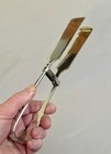Antique Silver Plate Asparagus Tongs Hallmarked Roberts   Briggs - Circa 1860