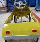 Vintage Gearbox Checkered Yellow Cab  Pedal Car Nyc Taxi Cab  Vgc   See Pix