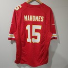 Nike Patrick Mahomes  15 Kansas City Chiefs Red Home On Field Jersey Mens Large