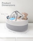 Maliton Cotton Rope Diaper Caddy Organizer - Nursery Storage Caddy Baby Boy C   