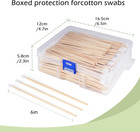 400 Pcs 6 Inch Long Cotton Swabs With Wood Handle  Highly Absorbent Long Q Tips