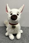 Disney Store Bolt Dog Puppy Plush Stuffed Animal 13  White Red Collar