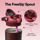 Owala Freesip Sway Stainless Steel Water Bottle 30 Oz 30 Ounces  Black Cherry