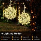 4 Pack 7 1 Inch Hanging Christmas Ball Lights Warm White 8 Modes Outdoor Decor