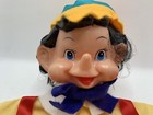 Vintage Pinocchio Hand Puppet Doll Toy Disney Plastic Head Felt Body 15 In
