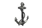 Handcrafted Model Ships Antique Silver Cast Iron Anchor Key Hook 5 - Metal Wa   