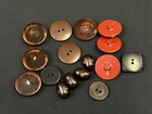 Lot Of 16 Vintage Bakelite Buttons Art Deco Swirls One Carved
