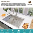 33x22 Drop In Kitchen Sink - 16 Gauge Top Mount Stainless Steel Kitchen Sink    