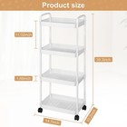 Baby Diaper Caddy Organizer Rolling Plastic Movable Cart Essentials Diapers