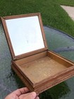 Rare Victorian Antique Ladies Print Wood Boudoir Vanity Jewelry Trinket Box