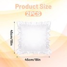 Qianyu 2 Pack Ruffle Pillow Cases Set White Standard Size Pillow Shams With